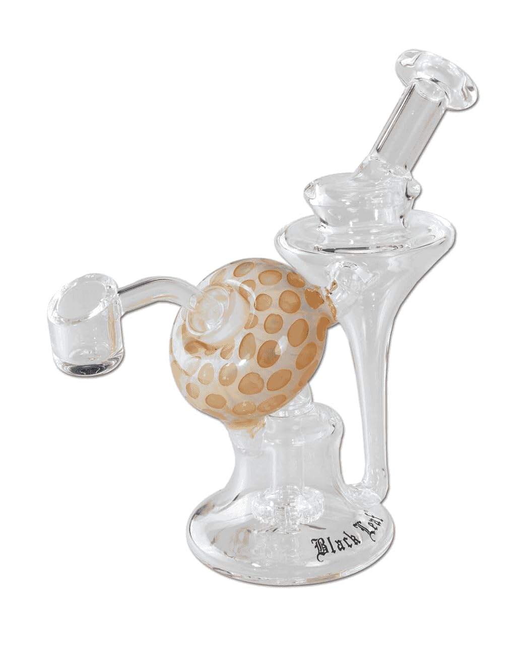 Black Leaf Recyclebong mit Perkolator - versch. Farben - Normschliff (NS): NS 14 (14,5mm) - Höhe: 165mm (Amber)