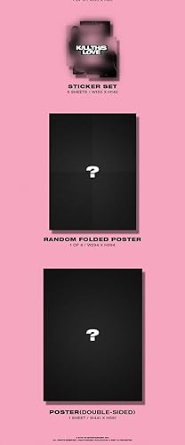 Miniatura 4 de Blackpink 2º mini álbum [Kill This Love] [Pink Ver.] - Paquete de CD, fotolibros, tarjeta de fotos, póster plegado con beneficio de pedido previo,