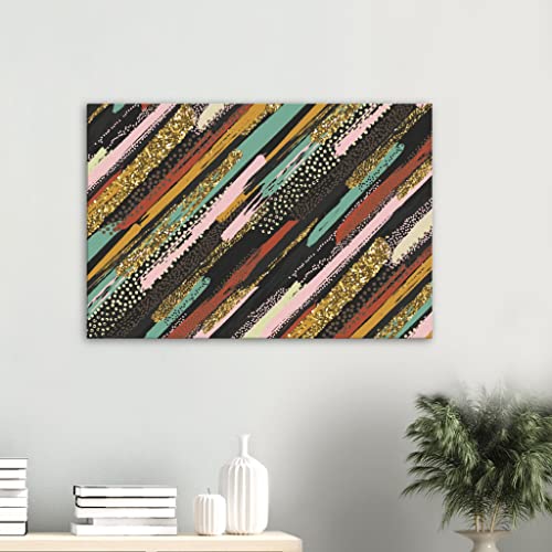 Art mural abstrait haut de gamme, tableau pailleté avec cadre élégant