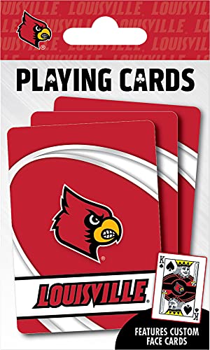 Image of MasterPieces Family Games - NCAA Louisville Cardinals Playing Cards - Officially Licensed Playing Card Deck for Adults, Kids, and Family