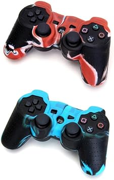 Silicone Protective Skin Case Cover for Sony PS2 PS3 Wireless Controller - 2 Pack