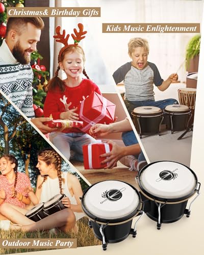 image for Eastar Bongo Drums 6” and 7” Congas Drums for Kids Adults Beginner