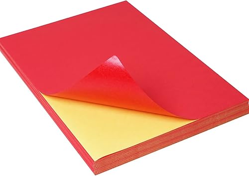 100 hojas de papel adhesivo Etiqueta de envío de hoja completa Etiquetas de papel adhesivo A4 y 85 x 11 pulgadas para impresoras láserinyección de