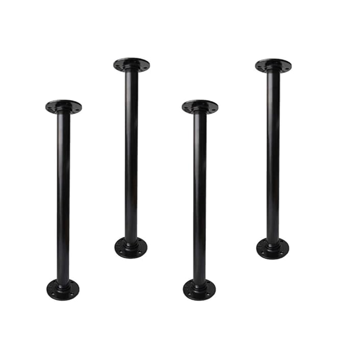Buy GeilSpace 12" Industrial Pipe Table Legs, Metal Pipes and Flanges