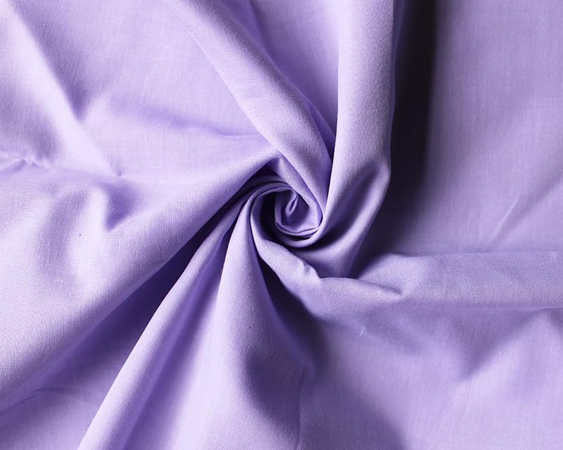 Needleberry Lilac Polycotton Fabric - 5 Metre x 112cm - 80% Polyester 20% Cotton - Lightweight Durable Material for Sewing, Crafts & Dressmaking