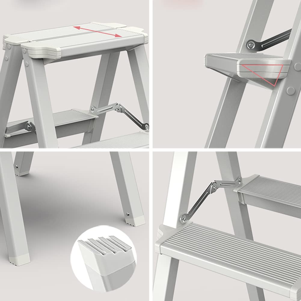 LUNEZY Holztritthocker 2-Stufen-Hocker für Kinder Holztritt-Kinderhocker mit Griffen für Badezimmer, Küche, Schlafzimmer, Spielzimmer und Wohnzimmer Maximale Belastung 150 kg