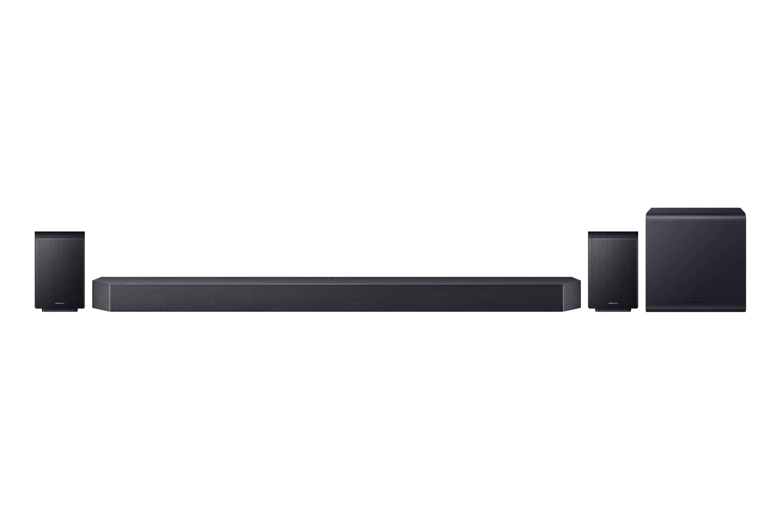 Samsung HW-Q995GH Q-Series 11.1.4-Kanal Surround-Soundbar für Fernseher, Kabelloser 8"-Dual-Subwoofer, 4.0.2-Kanal-Rücklautsprecher, Kabellos Dolby Atmos & DTS:X, SpaceFit Sound Pro, Q-Symphony, Alexa