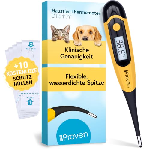 iProven Fieberthermometer Hund & Katze – Präzises Hunde-Fieberthermometer