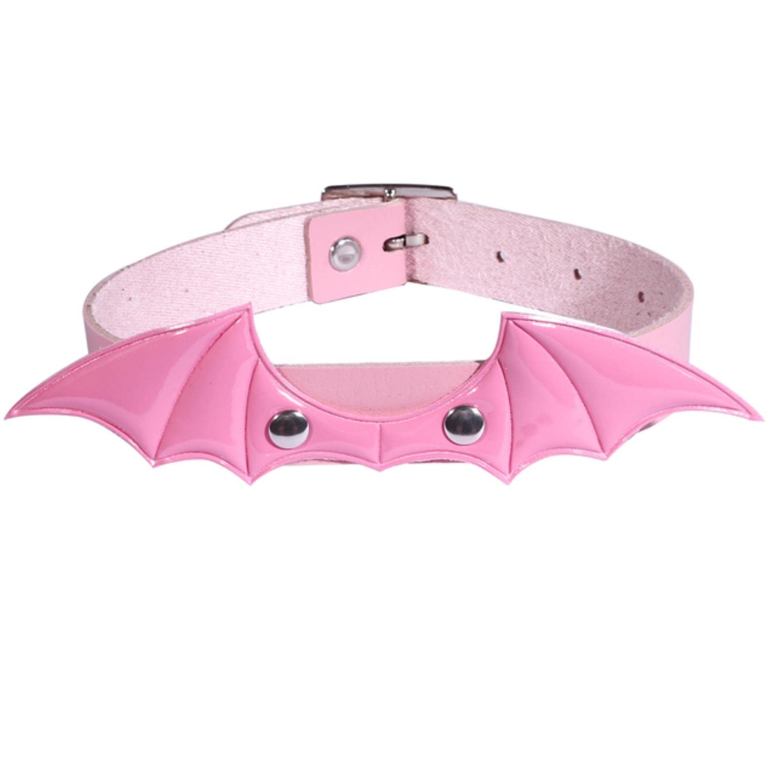 Halloween Necklace Black Bat Wings Gothic Choker Jewelry Girls Chocker Collar Cosplay Gothic Accessories-pink