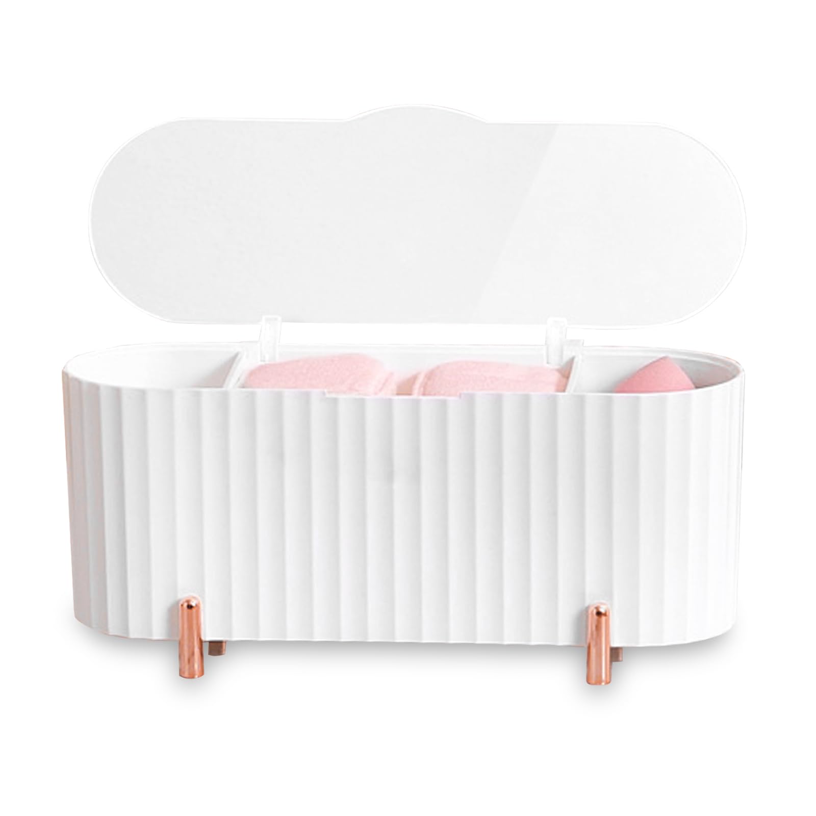 CTENG Lot de 3 Boite Coton Tige, distributeurs coton tige, organisateur cosmétique avec couvercles pour boules de coton, Cosmétique, tampons de coton ronds, fil dentaire, commode, salle de bain CTENG Lot de 3 Boite Coton Tige, distributeurs coton tige, organisateur cosmétique avec couvercles pour boules de coton, Cosmétique, tampons de coton ronds, fil dentaire, commode, salle de bain