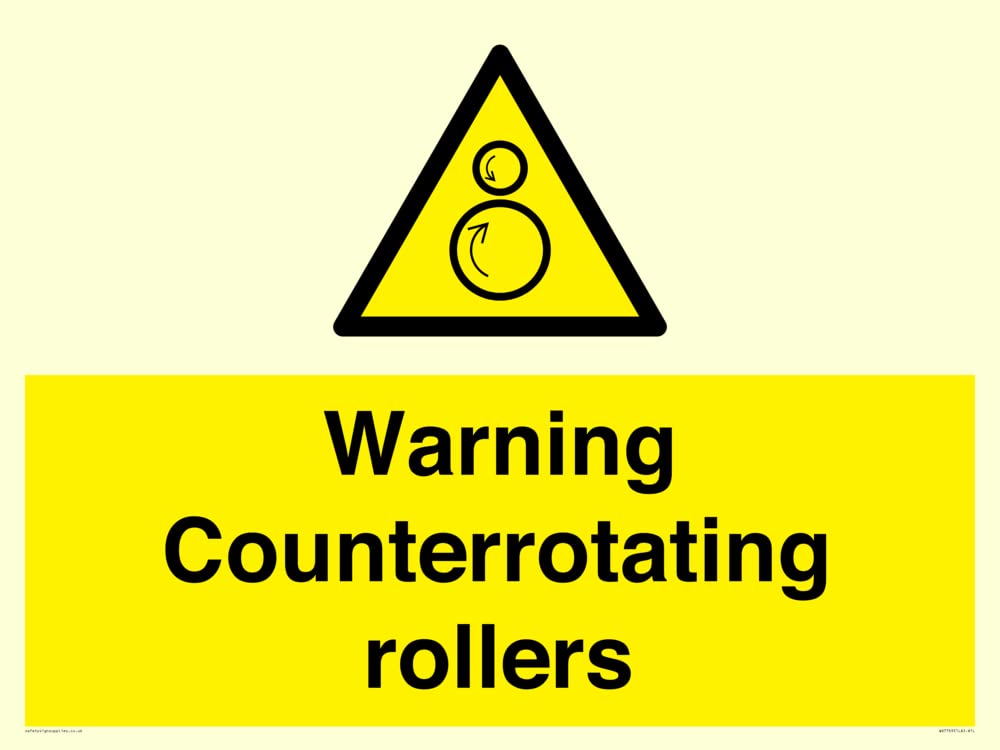 Señal de aviso con rodillos contrarrestadores - 800x600mm - A1L