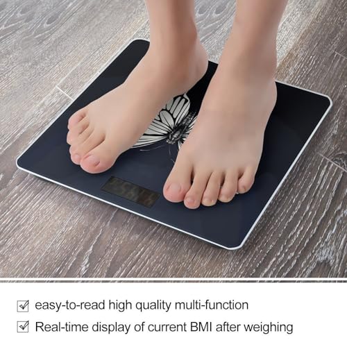 Báscula digital de baño con pantalla LED y plataforma de vidrio templado miniatura 5