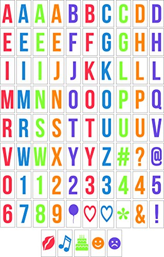 Coloured Extra Letter Pack for A6 Locomocean Lightbox