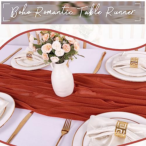 Terracottachiffontablerunner30x120inchesromanticchiffontablerunnerforweddingdecorationsbabyshowerandbirthdaypartychristmascaketabledecorations Urban Country Home Decor Terracotta chiffon table runner 30 x 120 inches romantic chiffon table runner for wedding decorations baby shower and birthday party christmas cake table decorations urban country home decor