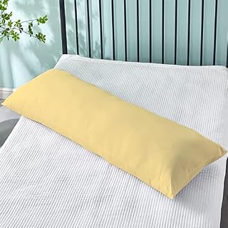 Rohi 6ft Full Body Pillow with Grey Pillowcase Cover -Orthopaedic 19"x 72" Super King Bed Size Long Bolster Support Pillow - Maternity Nursing Back & Neck Support Pillows - Side Sleeper Pillow