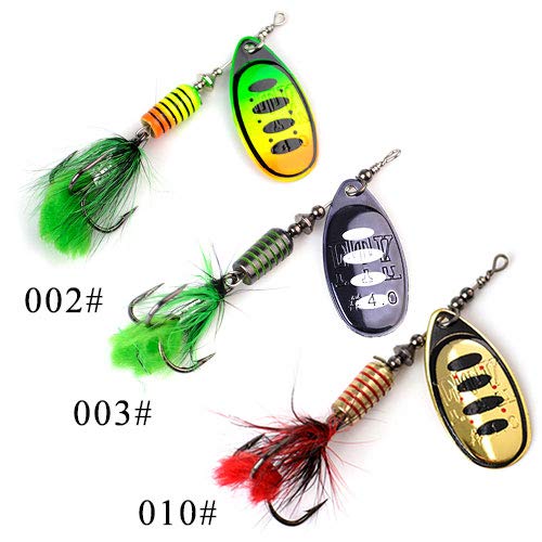 3pcs Mepps Fishing Lure 7.5g 12g 17.5g Mix Colors s Spoon Esche