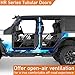 Hooke Road Front Rear Tubular Half Doors for 2018-2025 Jeep Wrangler JL & 2020-2025 Gladiator JT (4 Doors Set)