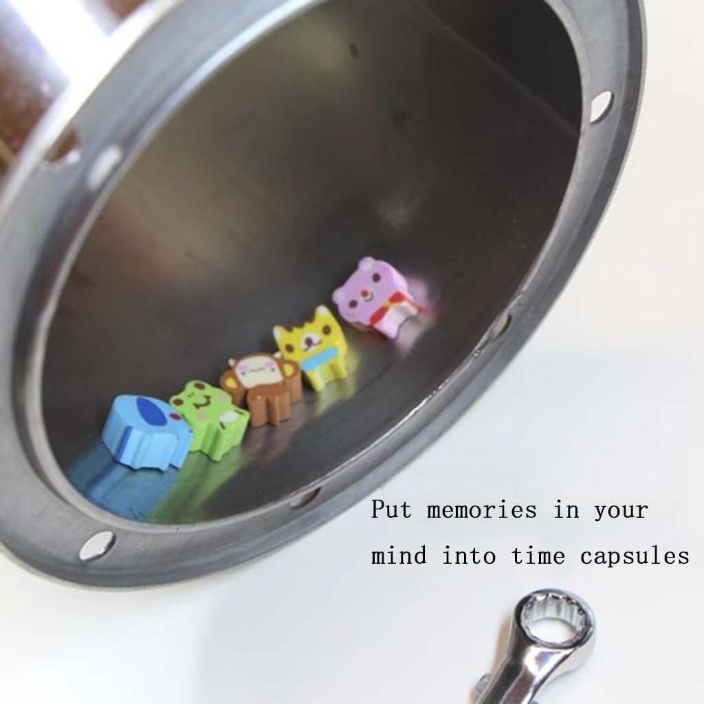 Capsula Del Tempo In Acciaio Inossidabile SUS 304 – Impermeabile E Resistente, 40 Cm, Con Guanti E Guarnizioni, Regalo Per Bambini - 3