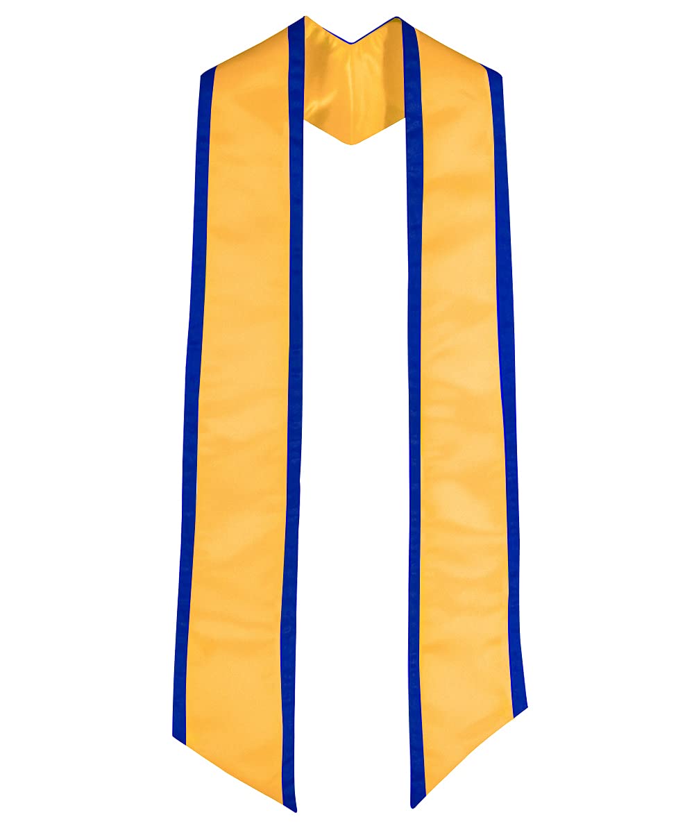 GraduatePro Graduation Honor Stole Angled End with Trim for Unisex Adult 72" Long