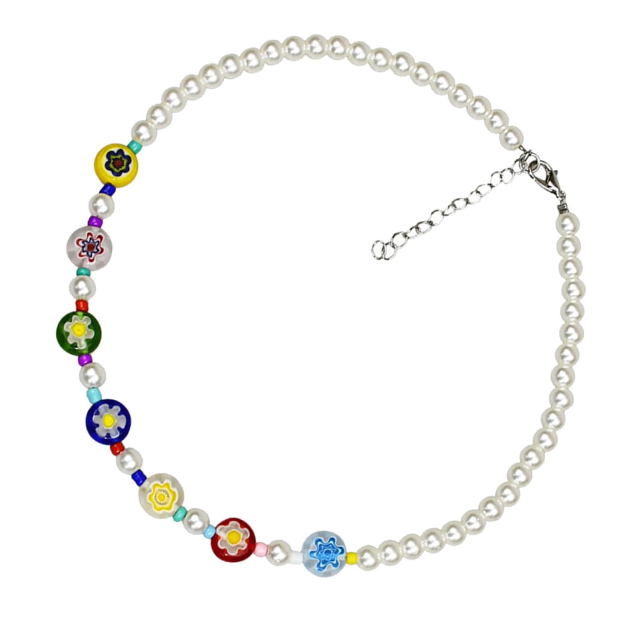 KESYOO 1pc Colorful Glass Necklace Gold Necklace Women Necklace Chains Women Gemstone Necklace Chain Necklace Pearl Pendant Necklaces Choker Necklace Decorative Neck Chain Beads