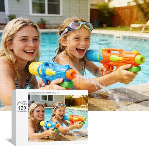 Custom Photo Puzzle 120 to 1000 Pieces - Personalized Jigsaw Puzzle from Your Picture, Glossy Finish for Pet, Family, Christmas, Birthday, Wedding（Made in USA）