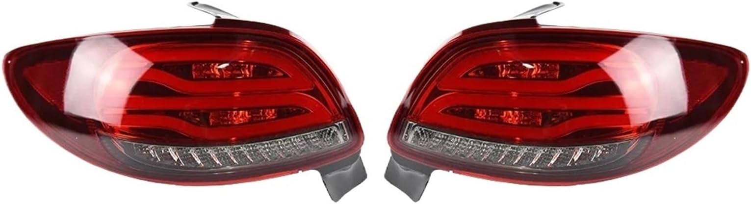 Car Model for Peugeot 206 Tail Lights 2004-2008 206CC LED Lamp 207 DRL Brake Signal Reverse auto Accessories(Red)