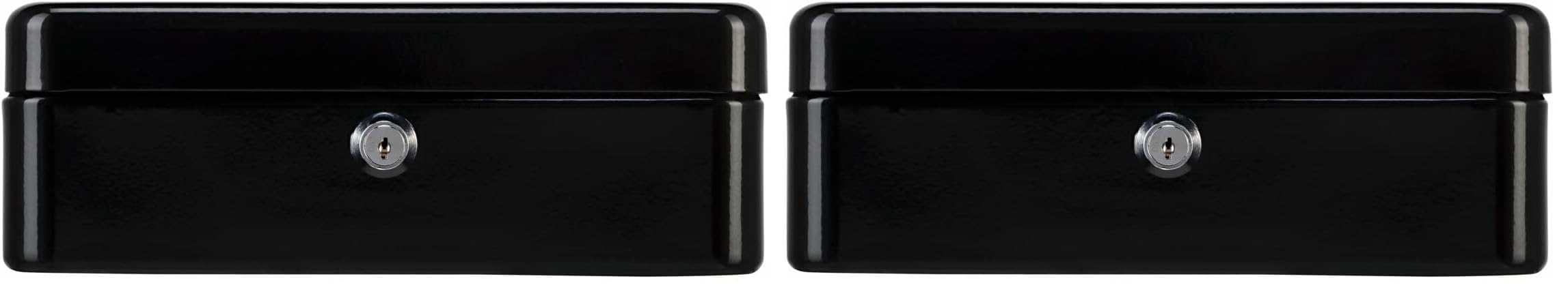 Burg-Wächter Geldkassette abschließbar mit Schlüssel und Hartgeldeinsatz, Stahlblech, Money 5025, Schwarz (Packung mit 2)