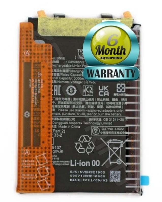 Image of Original BN5E Battery for Redmi Note 11 Pro 5G 21091116I, 2201116SG / Poco X4 Pro 5G MZB0AWFIN Battery with 6 Month Warranty****(CC268)