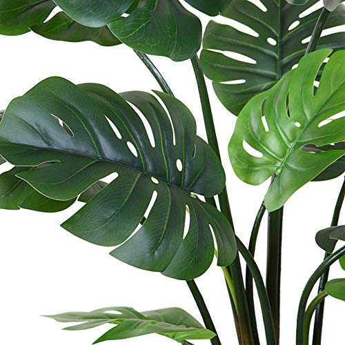 Fopamtri Artificial Monstera Deliciosa Plant 43" Fake Tropical Palm Tree, Perfect Faux Swiss Cheese Plant For Home Garden Office Store Decoration, 11 Leaves #TOP1