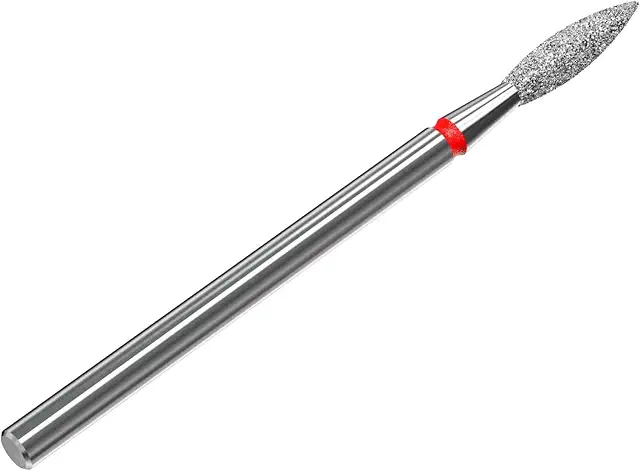 STALEKS PRO Diamond Bit Flame Red Ring - Nail Milling Bits for Manicure & Pedicure