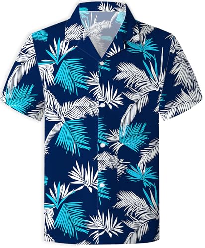 Image of Cromoncent Matching Hawaiian Outfits for Family, Dad and Son Matching Luau Beach Tropical Shirts Mommy Daughter Tropical Sets