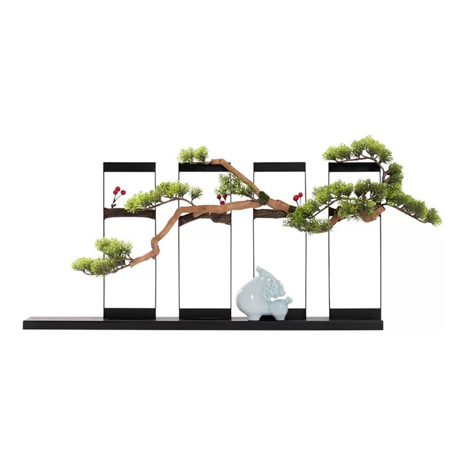 GTHTUHFD Artificial Bonsai Tree Artificial Bonsai Tree New Chinese-Style Simulation Welcome Pine Bonsai Tree Home