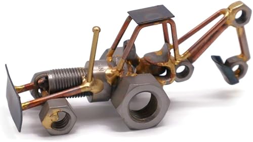 Miniatura 3 de Backhoe - Figura de arte de metal coleccionable hecha a mano, accesorios de escritorio, trofeo, regalo de jefe, decoración de oficina en casa,