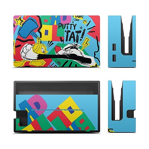Autocollant vinyle Looney Tunes skin Switch Joy-Con dock protection console jeu