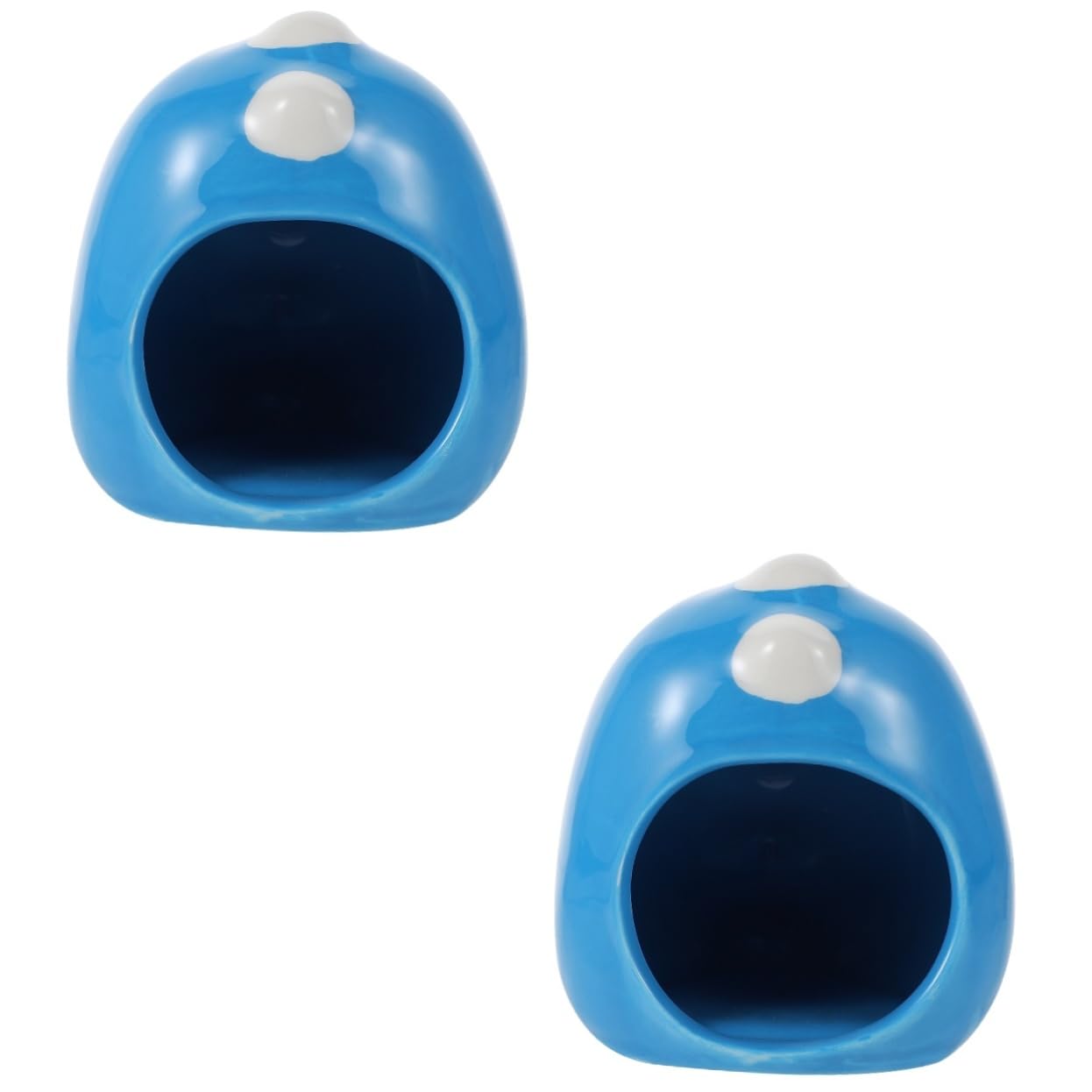 BESPORTBLE 2 Uds Nido Simple Escondite para Mascotas Pequeña Cama para Mascotas Chinchilla De Hámster De Cerámica Cama para Dormir para Mascotas Cama para Hámster