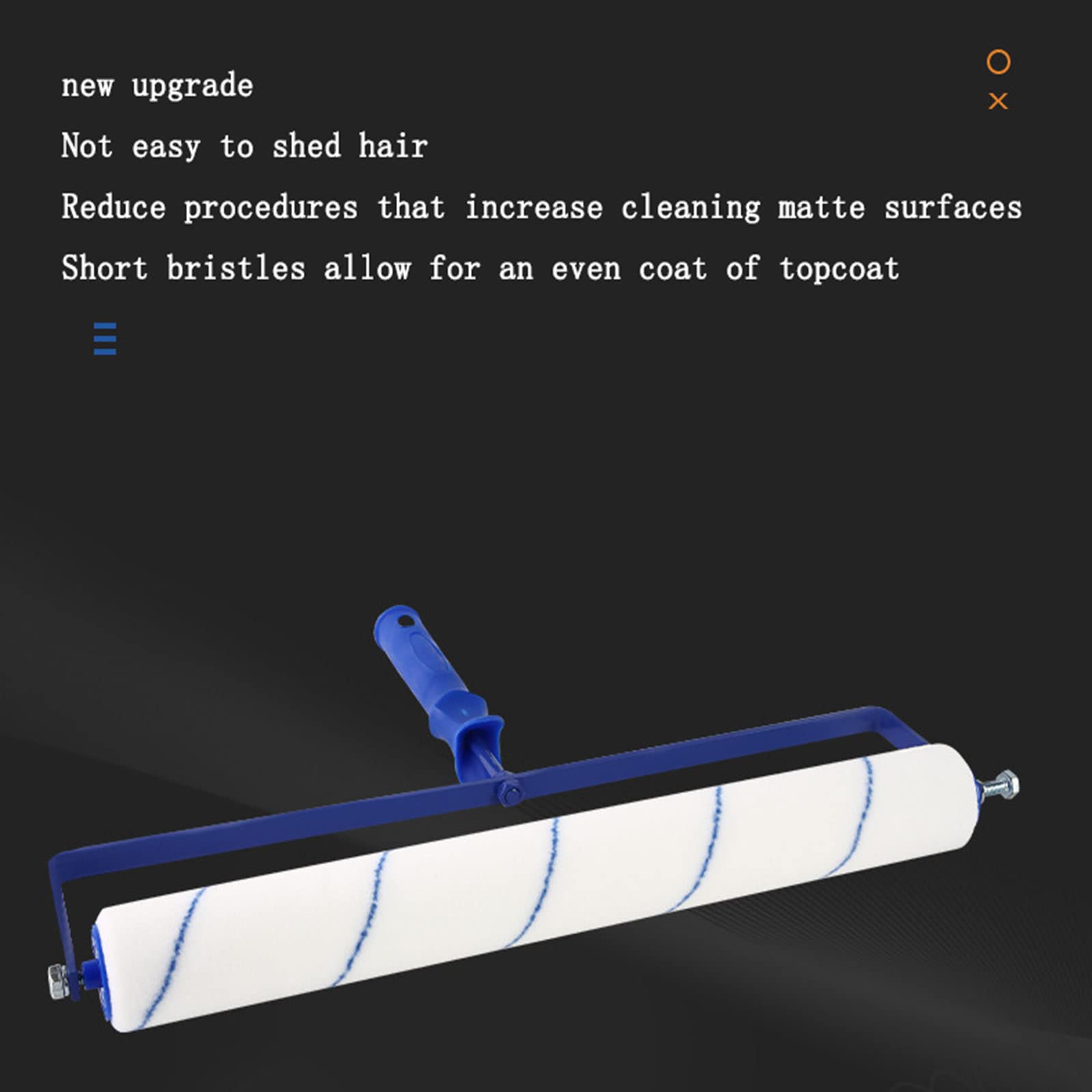 QBREZA Spazzola a Rullo per pareti di Vernice Spazzola a Rullo Grande da 18 Pollici Rullo per Pittura a Pavimento Spazzola a Rullo a Pelo Corto a Pelo Corto