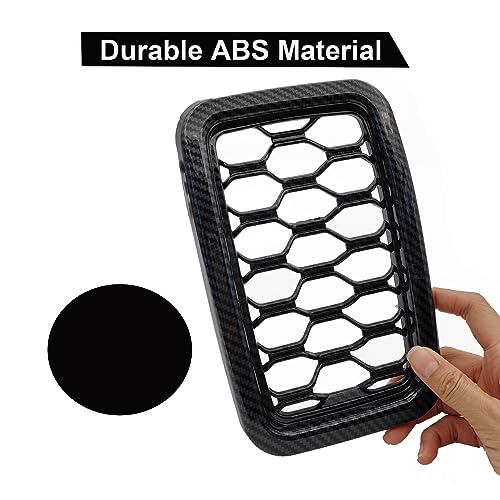 Image of 7PCS Honeycomb Mesh Front Grill Inserts Kits Fit for Jeep Grand Cherokee 2017 2018 2019 2020 2021 Carbon Fiber Style