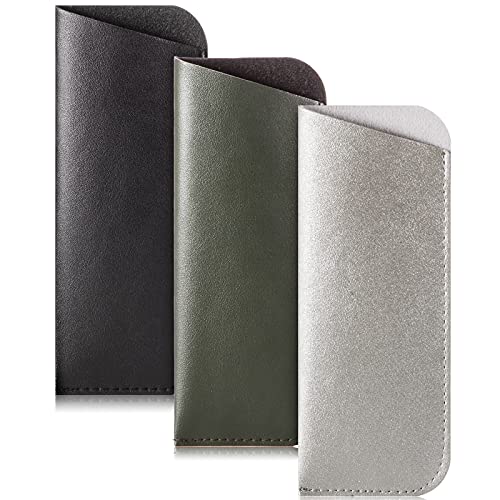 Image of TRIUMPH VISION Reading Glasses Pouch Eyeglass Sleeve Soft Case Slim 3 Pack | Alternative to Bulky Case Lightweight,Neoprene Lined Padded Protect Optical lens Slip in, Cute Pattern Portable for Daily Use