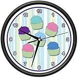 Cupcake 1 Wall Clock Baker Sweets Cupcake Dessert Pastry Bakery Gag Gift