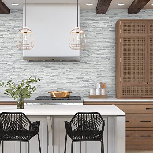 Daltile Minute Mosaix 12" X 12" Linear Random Mosaic In Carrara White (10 Pc Per Carton) (10 Sqft Per Carton) #TOP2