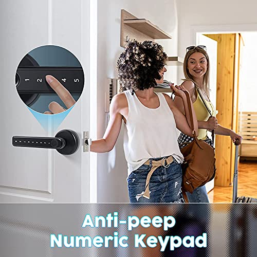 JIVIMOCO Fingerprint Smart Door Lock Door Knob with Keypad Keyless Entry Door Lock with Handle for Home Hotel Office Apartment - Image 5