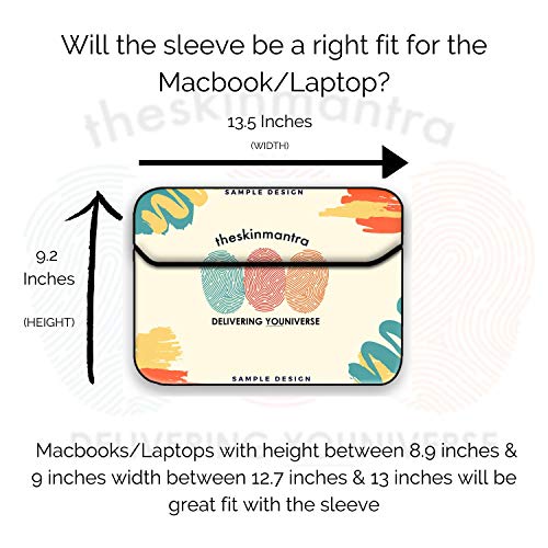 Image of TheSkinMantra Life is Nothing Without Love Laptop Sleeve /Slip case /MacBook Sleeve for 13-13.3 inch Laptops, Multi-Coloured, (13207MAC)