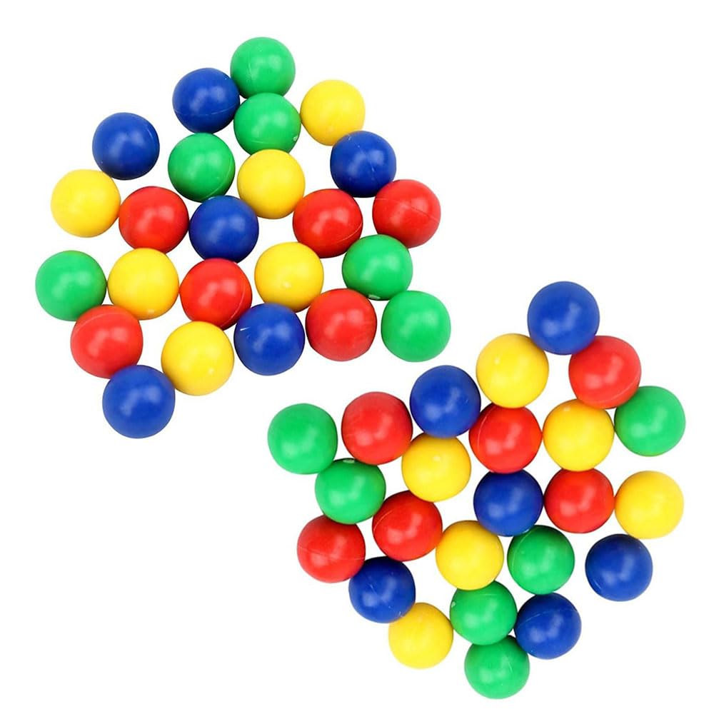Chinese Checkers Coin, Rainbow Balls for Hungry Frog Game, Chess Board, Balls Plastic Colorful Games Beads Compatible for Beans Hungry Hippos Swallowing Beads Game 1cm-image-7