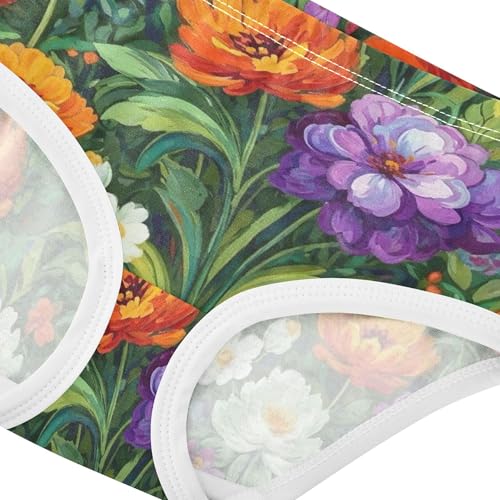Bright Girls Underwear Toddlers 2t Cotton Cute Panties Girl Vibrant Floral Watercolor Flowers Briefs Kids Undies4