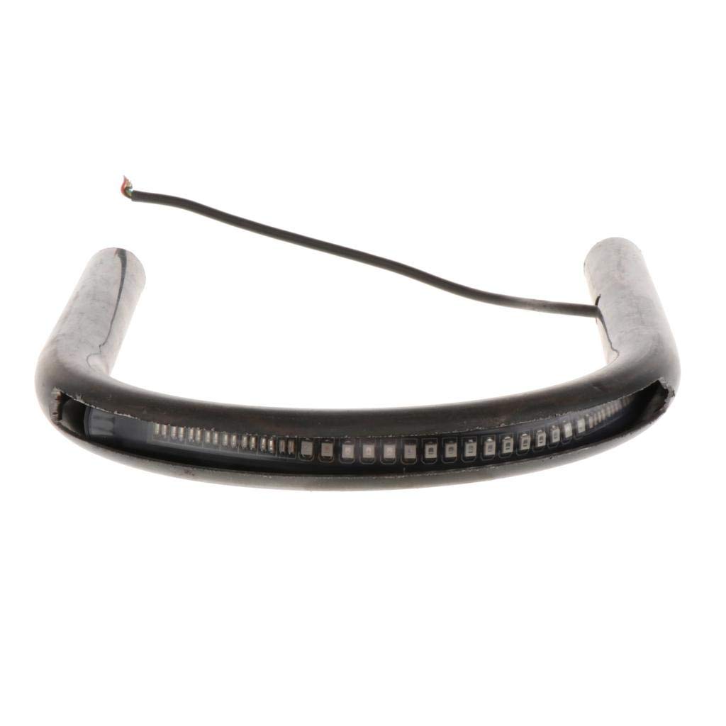 JAZZY PEARLS Tube Cafe Racer Seat Frame Hoop Brat Style Loop with LED Singal Light 175mm-image-20