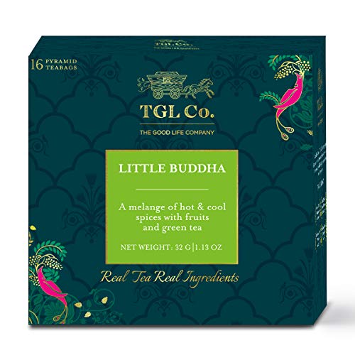 Image of TGL Co.Little Buddha Green Tea Infusion (16 Tea Bags)|Rich in Anti Oxidant | Refreshing | No Artificial flavor | Improve Digestion
