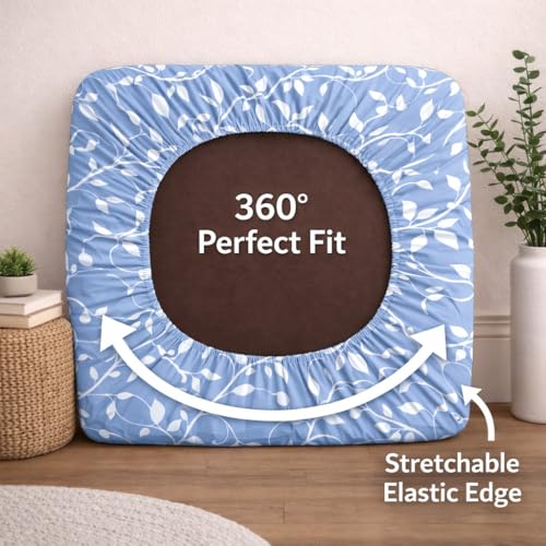 Image of STITCHNEST 'Contour Fit Series' Stretchable Printed Wooden Sofa Cover (Pack of 6) - Elastic Wooden Chair Cover | Wooden Sofa Seat Cover | Size - 20-21 x 20-21 x 3-5 in