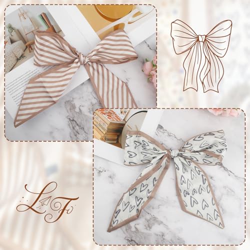 4PCS Cute Scarf Handbags, Women Head Neckerchief Purse Scar, Fashion Neckerchief Neckband for Women Wrap Fashion Gifts, Band Narrow Scarves Ribbon Satin Head Scarf3