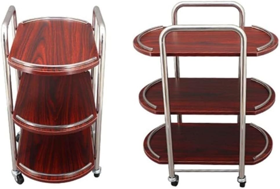 Storage Cart for Variety Applications Mobile Storage Rack Trolley 3 Tier Kitchen Serving Trolley Large Shelves with Wheel Wine Cart Tea Cart Dining Cart Bathroom Kitchen-6L9JStNQ