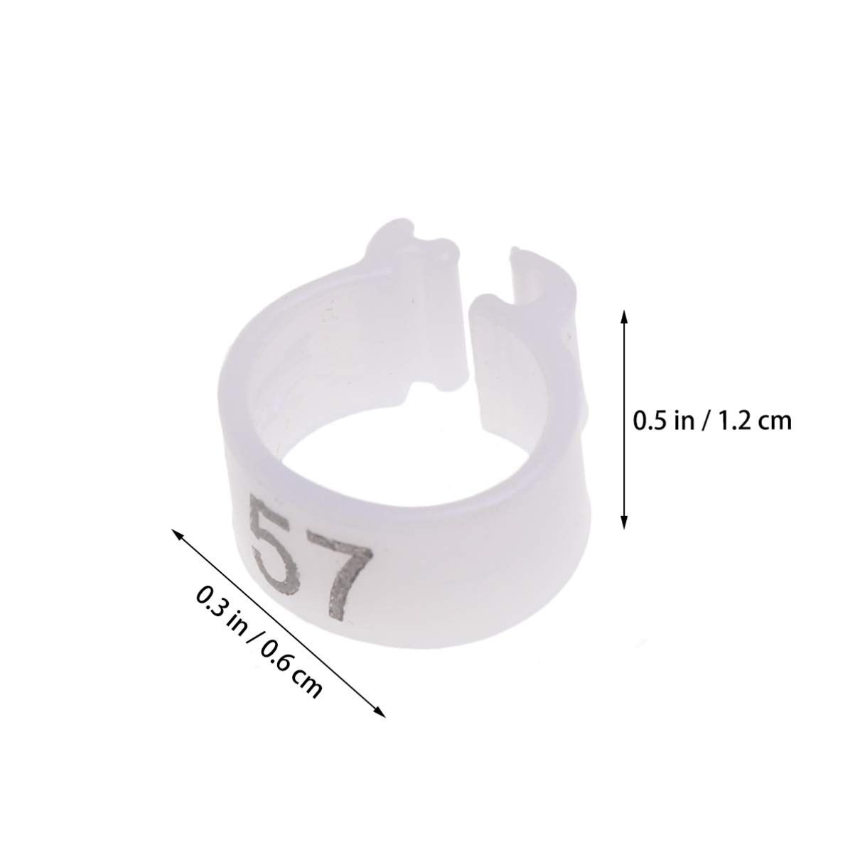300 Anelli a Clip for Zampe di Uccelli for piccioni, pappagalli e Pulcini - Anelli di identificazione Colorati(3 Packs)